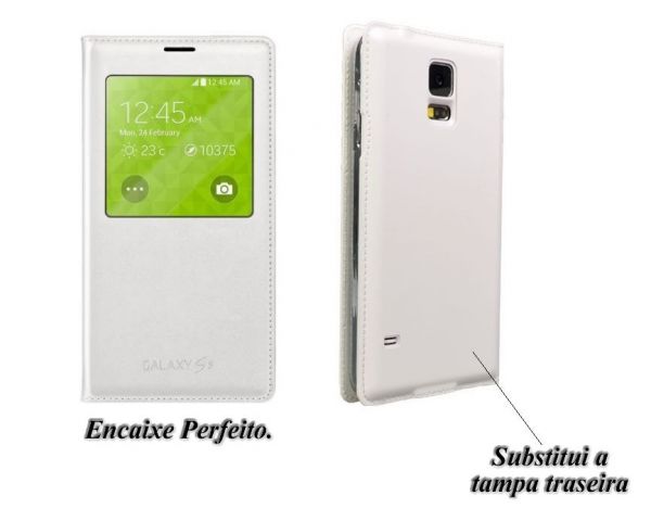 Capa S View para Galaxy S5 Branca (EF-CG900BWEGBR)